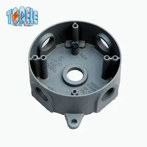 Aluminium ronde weerbestendige stopcontactdozen 4 gaten