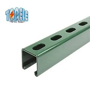 Groen gecoat 1-5/8 X 1-5/8 C-kanaalsleuven
